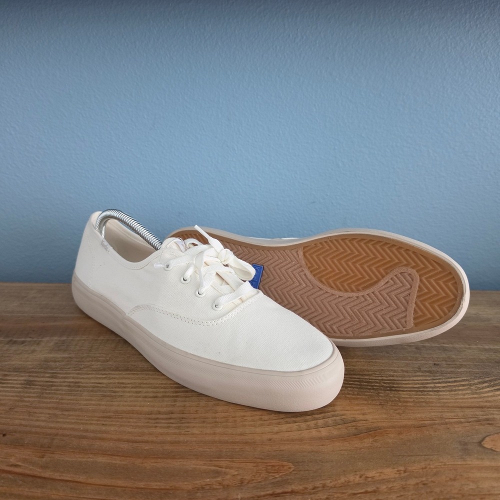 Keds Womens Champion Sneakers Cream Off White Canvas Low Top Lace Up Size 11